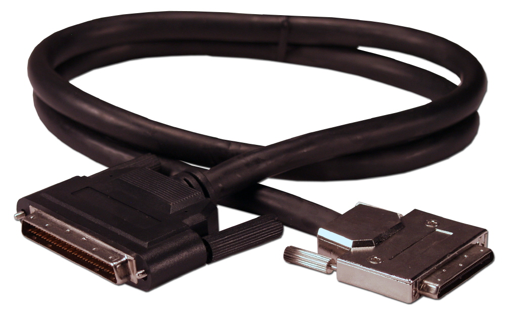 6 Feet, 1.82 Meters Black C2G 20849 LVD/SE VHDCI .8mm 68-Pin M/M Cable