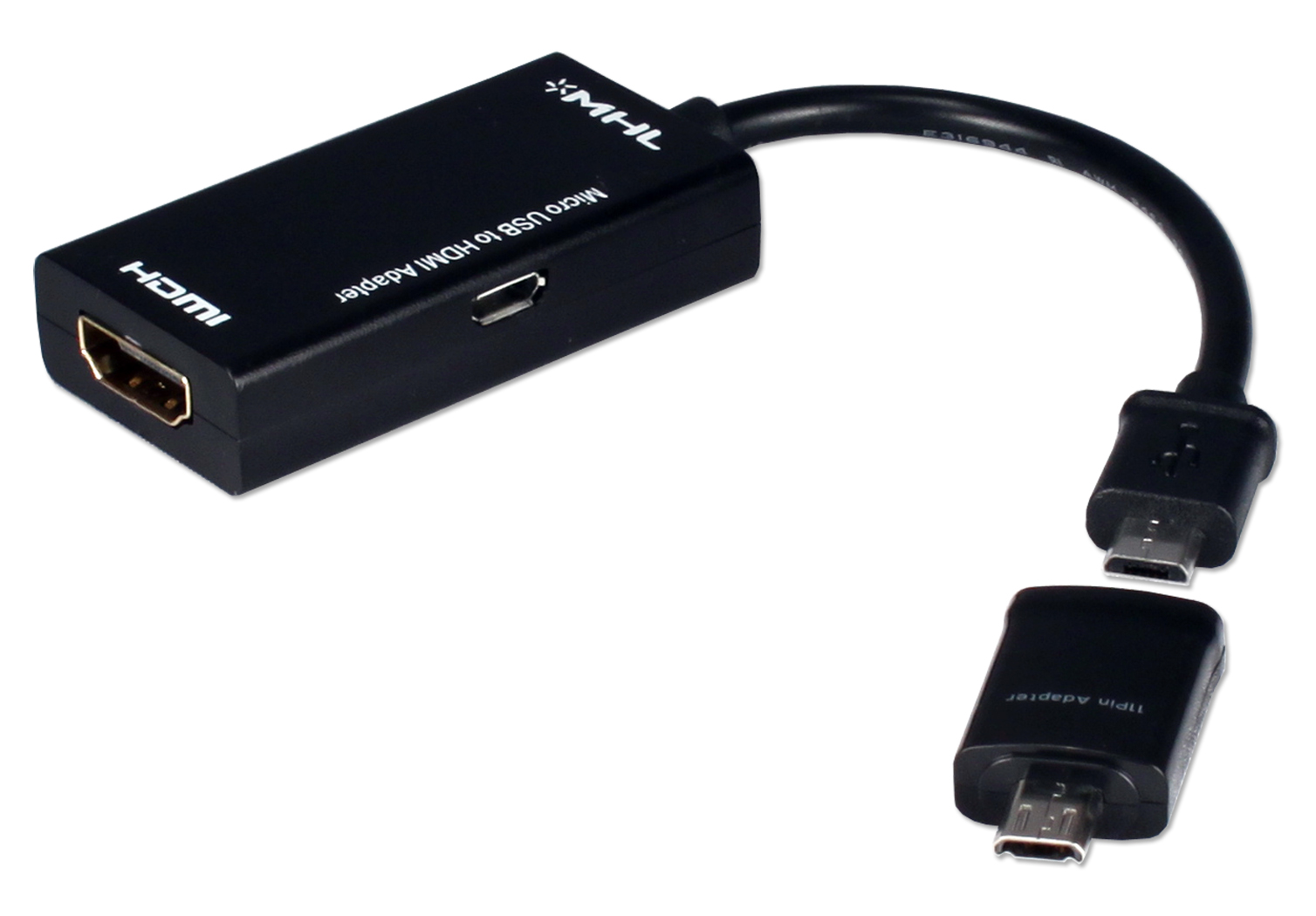 MHL Micro-USB to HDMI Converter Kit with 5 to 11-Pin Adapter