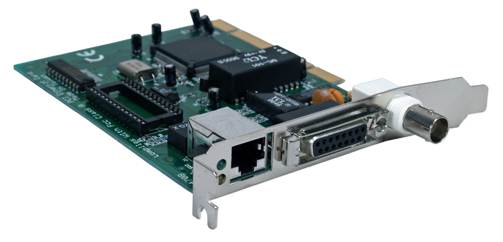 ISA Ethernet Network Interface Controller with BNC/RJ45/AUI Ports