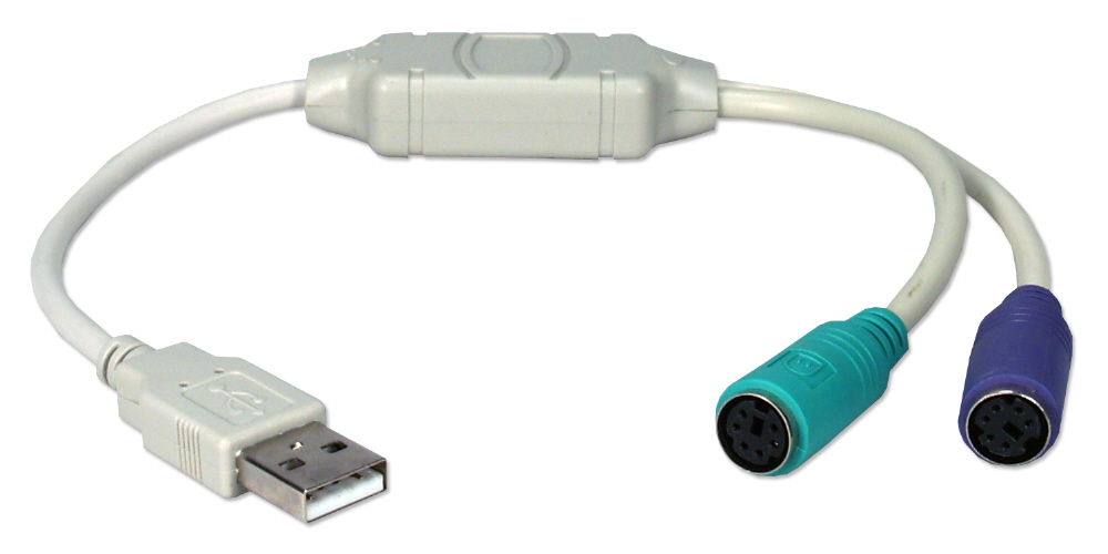 USB-PS2YB 1ft USB to PS/2 for Keyboard and Mouse Adaptor Cable